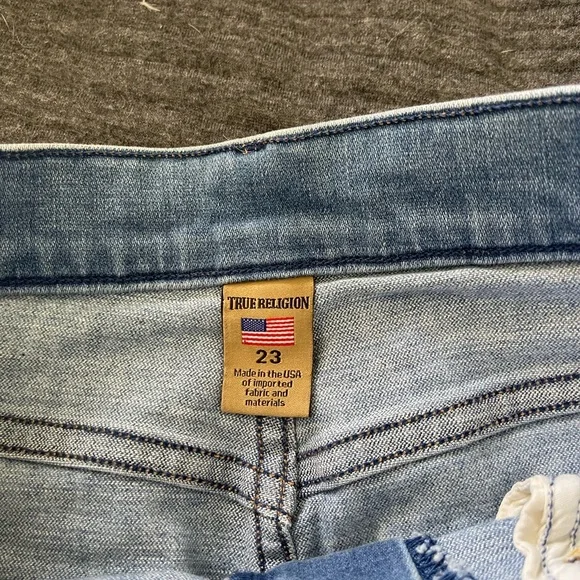 True Religion Women's Alexia Denim Mini Skirt in Eastern Canal Size 23 - Picture 5 of 10